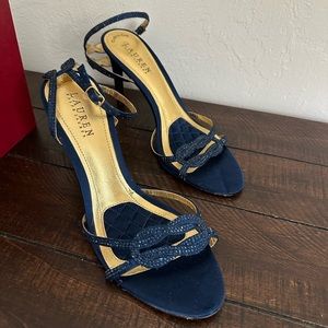 Ralph Lauren size 10 blue evening sandals